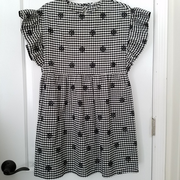 Zara Dresses & Skirts - Zara Basic Denim Gingham Ruffle Summer Dress